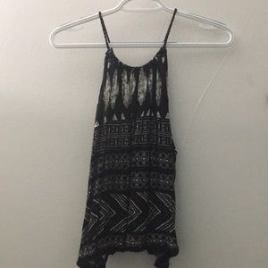 Flowy tribal print crop top